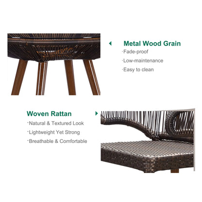 Express Garden Modern Aluminum Alloy Waterproof Outdoor Furniture Chair and Table Set for Dining Hotel & Villa Use