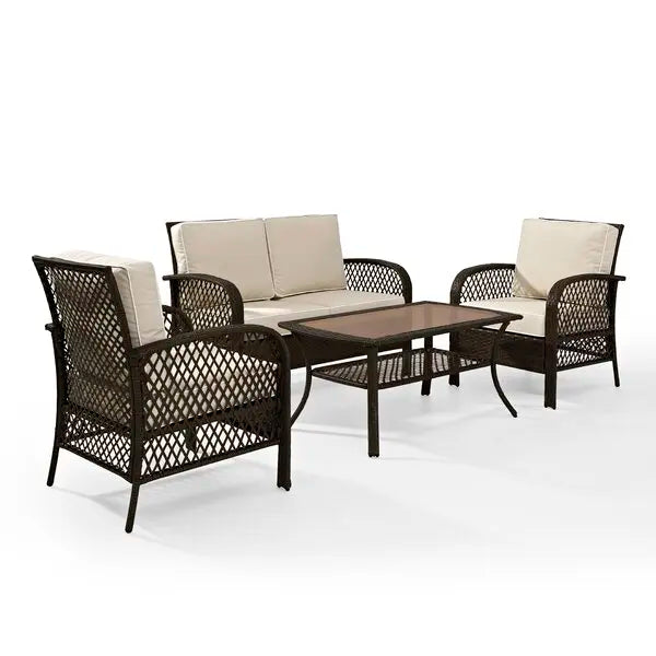 Wicker Outdoor Patio Sectional Rattan Furniture Garden Rattan Garden Furniture Sets 4 Seater Patio Sofas