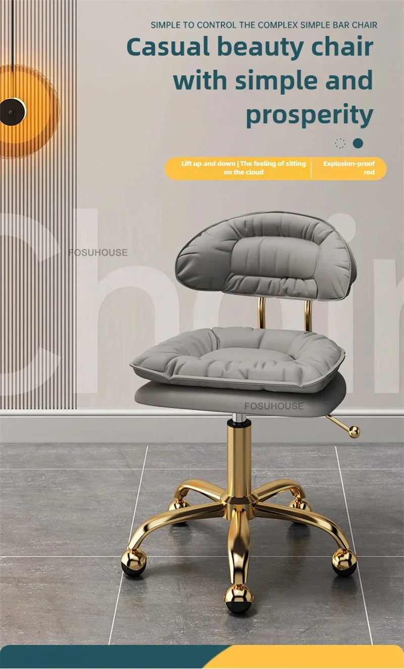 Italian Professional Barber Chairs for Beauty Salon Furniture Barber Chair Minimalist Lift Backrest Salon Chair for Hair Stylist