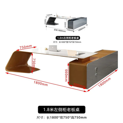 a Boss desk simple modern fashion manager desk large desk white paint boss table
