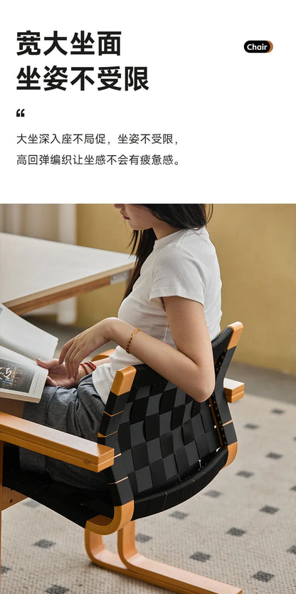 ZZ dining chair solid wood armrest home dining table retro back chair furniture home