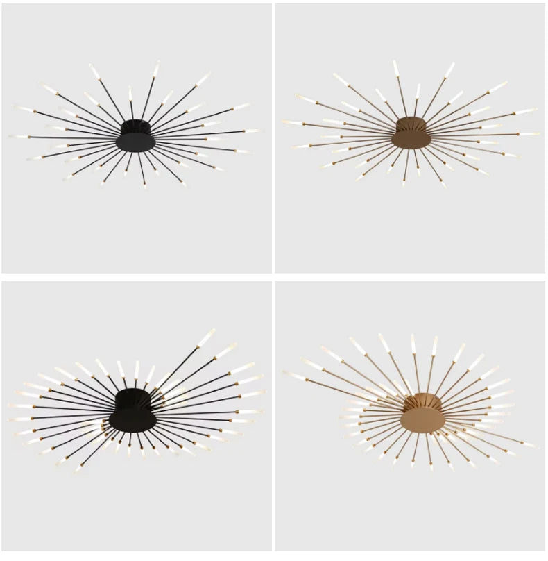 Living Room Light LED Ceiling Lamp Modern Indoor Lighting Acrylic Nordic Creative Fan-shaped Bedroom Fixture Home Decor Kid Room