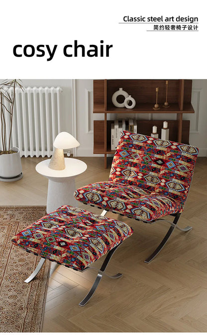 Medieval Barcelona single sofa designer single chair living room balcony leisure chair