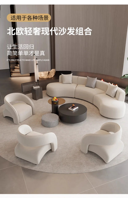 Hotel lobby sofa coffee table combination sales office negotiation rest area reception beauty salon club corner arc
