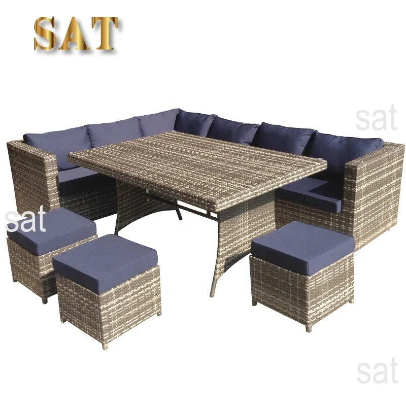 Hot Sales Modern Rattan Wicker Sectional Outdoor Garden Sofa Set Patio Garden Furniture