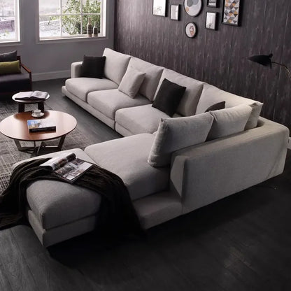 Wholesale New Products L-Shape Sectional Sofa Set for Living Room Sofa Nordic Tech Fabric Bedroom Furniture Special