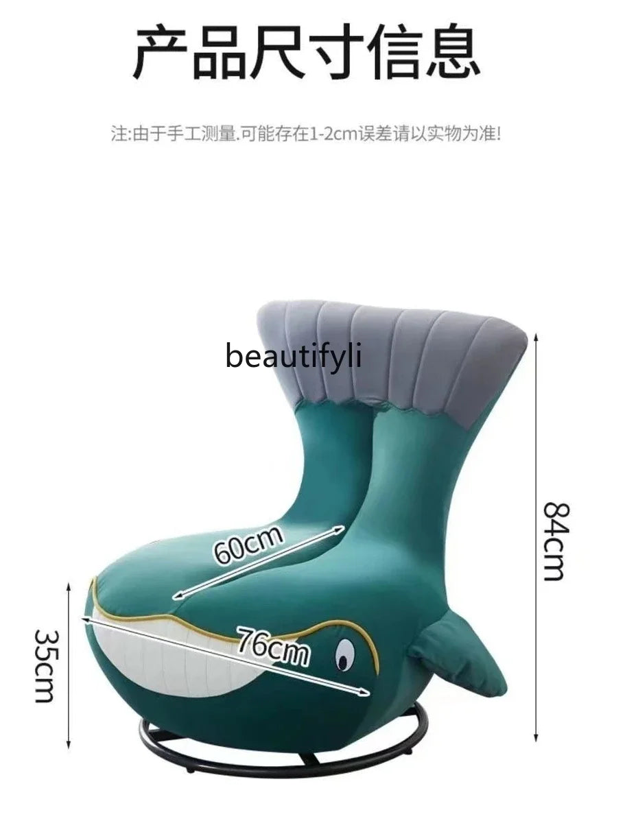 ss7304 Shark Swivel Chair Animal Leisure Small Apartment Simple Home Whale Sofa