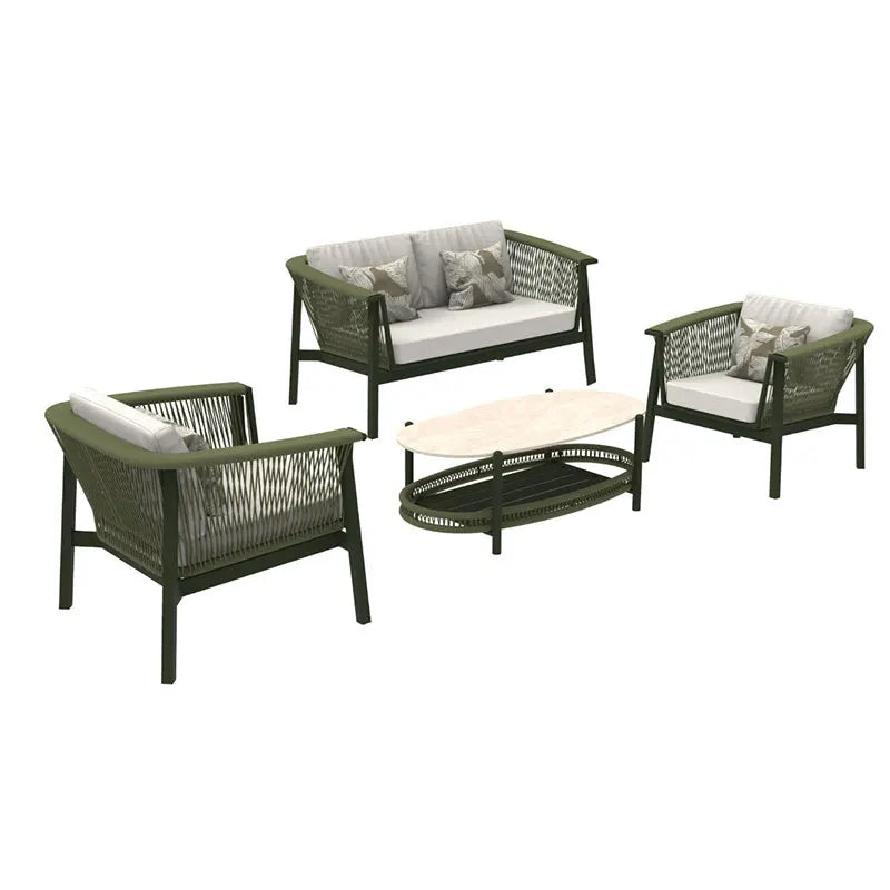 Outdoor Sofa Aluminum patio Villa Courtyard Garden Courtyard High end Hotel Leisure Simple Sofas set