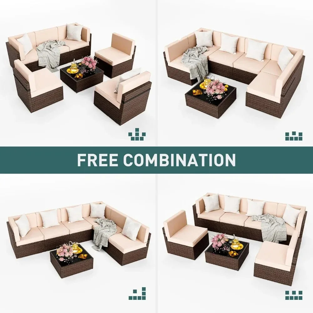 Patio Furniture Set Outdoor Conversation Set Sofa Garden