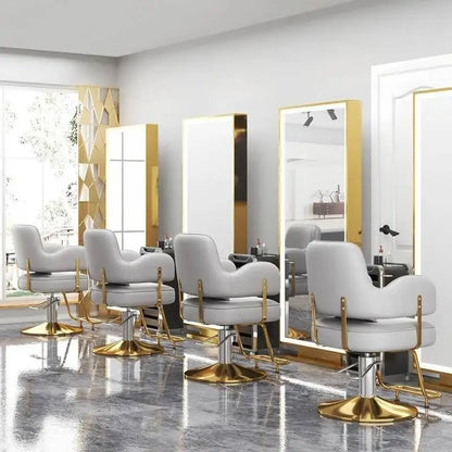 Style Durable Hair Salon European Barber Chairs Hairdressing Chair Dressing Room Back Armchair Recliner Cabeceros Furniture