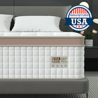 BedStory 14'' Full/King/Queen Size Mattress, Luxury Hybrid Mattress, Gel Memory Foam & Pocket Springs, Manufactured in USA