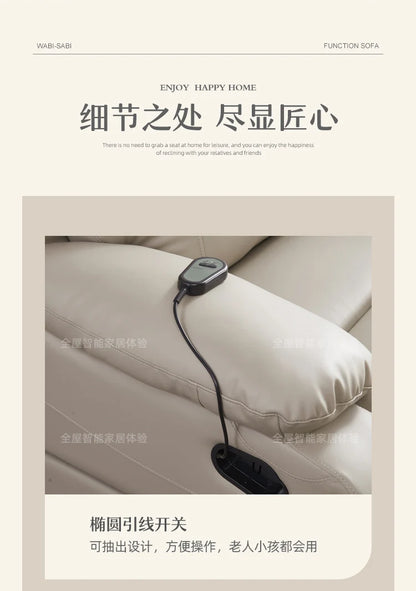 Aesthetic White Living Room Sofas Sleeping Real Leather Lazy Lounge Sofa Luxury Modern Soft Couch Wohnzimmer Furniture For Home
