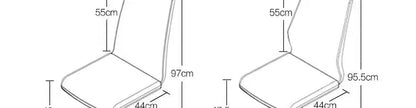 Set Of 2 Luxury Dining Chairs Modern Comfortable Living Room Designer Dining Chairs Aesthetic Beauty Chaise Home Furniture
