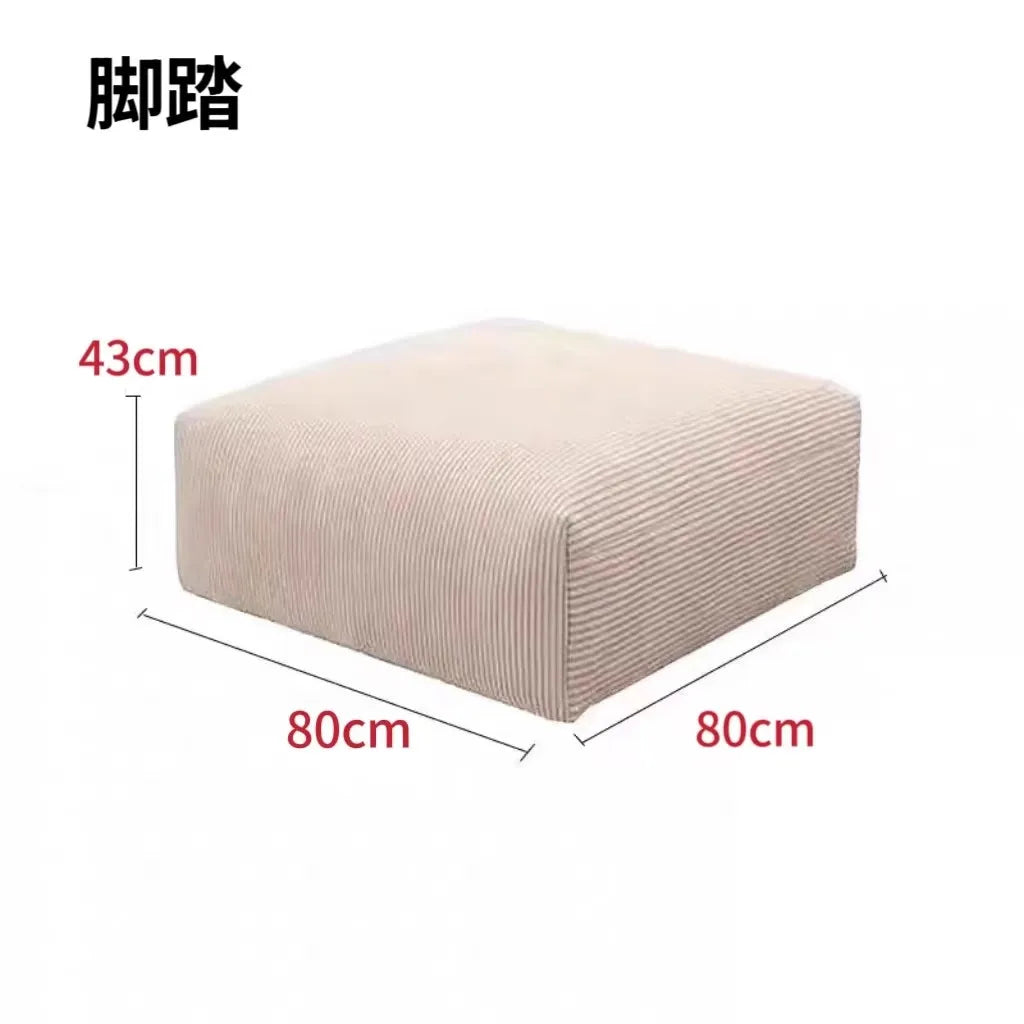 Simple Style Vacuum Compression Living Room Sofa Light Luxury Furniture Corduroy Sponge Filling Multi-Person Sofa Customization