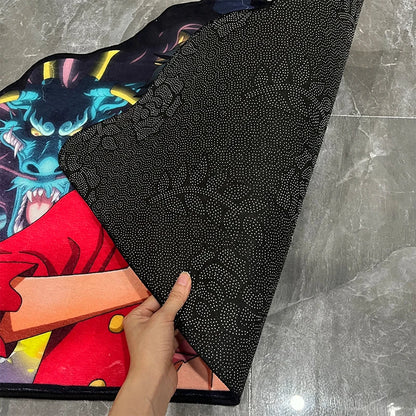 OnePiece Luffy's Nika Form Design Rug Bedroom Living Room Kid Room Non-slip Decorative Floor Mat Collection Birthday Gift Carpet