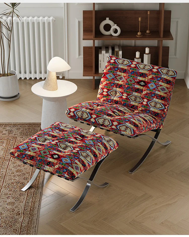 Stainless Steel Relaxing Chair Sturdy and Durable Single-person Sofa Chair Modern Leisure Chair Luxury Living Room Furniture