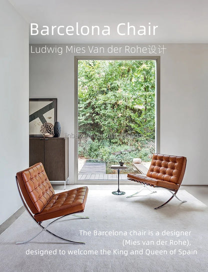 Comfortable Ergonomic Living Room Chair with Genuine Leather Backrest for Study, Cafe, and Gaming Use