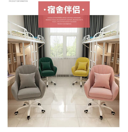 Cute Desk Chair For Girls Pink Ergonomic Computer Swivel Chair Adjustable Height Plush Padded Study Chair Bedroom Dorm Office