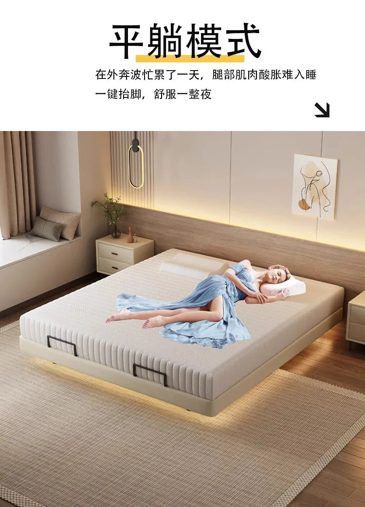 Smart Luxury Bed Modern Sofa Design Bedroom Platform Sleeping Massage Bed Platform Safe Letto Matrimoniale Office Furniture