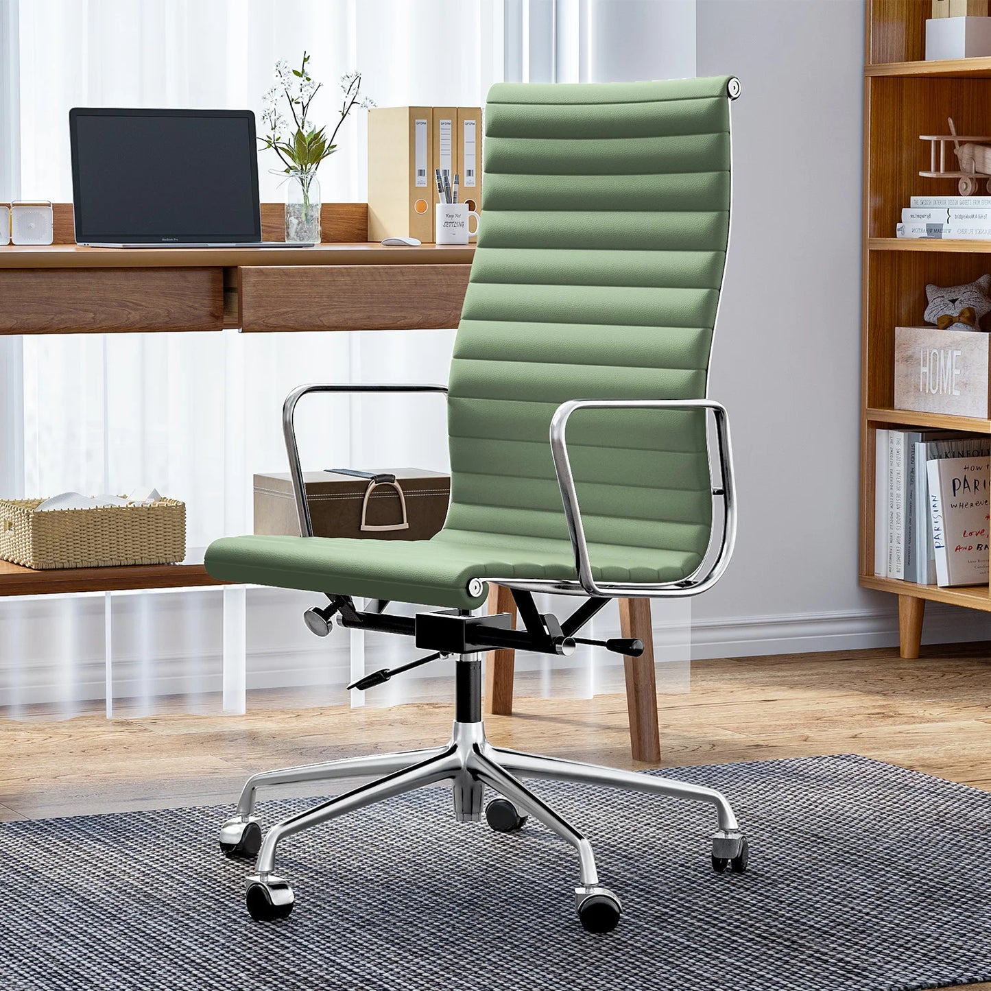 Office chairs Ergonomic Office Chair Mesh Back Lumbar Support Flip-Up Armrests Reclining Adjustable Height for Home Office Desk