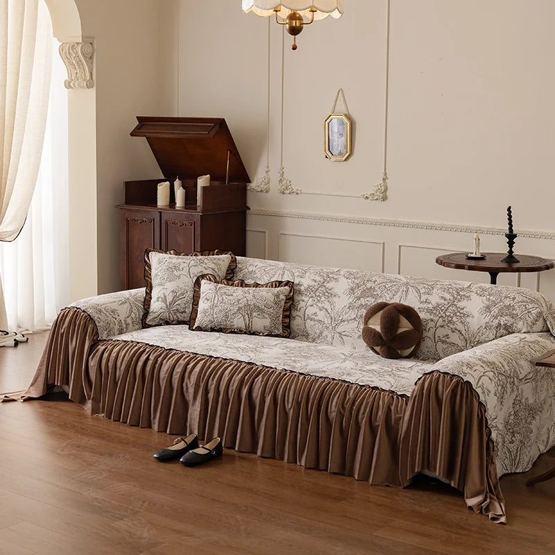 1 Piece Set Plant Stretchable Sofa Cover Non-slip Full Cover Dust Cover Bedroom Living Room Home Decoration 2/3/4 People
