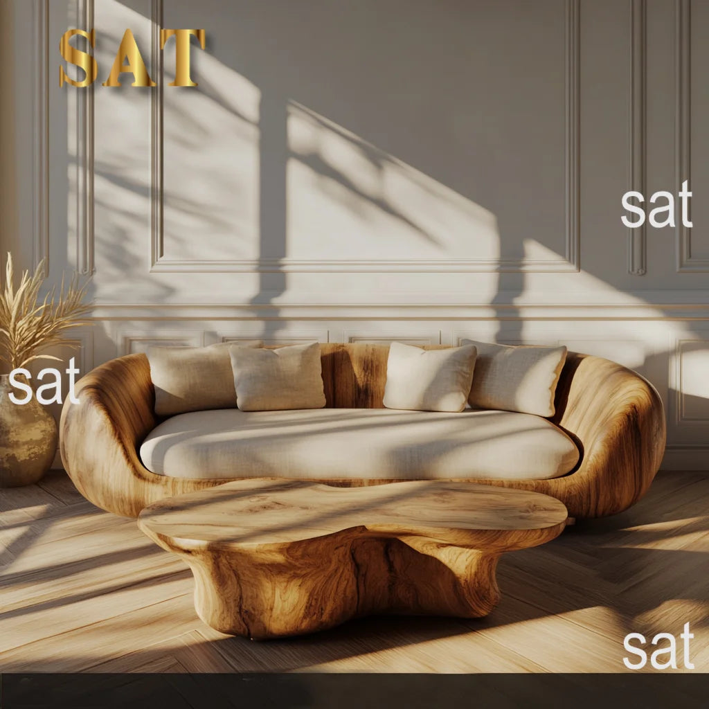 yi-Modern Convertible Double Sofa Wood Frame Upholstered Customized Villa Home Furniture Interior Decoration#
