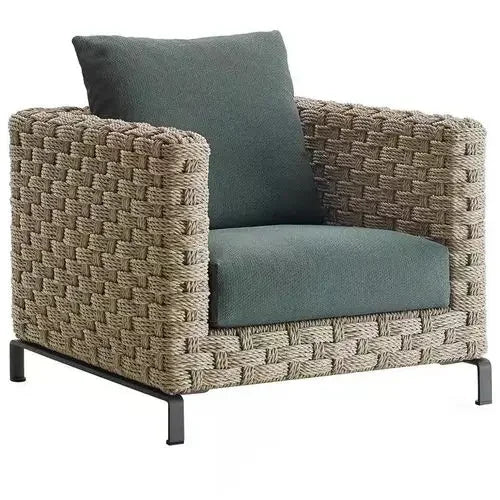 Outdoor rattan sofa combination villa courtyard garden furniture homestay outdoor restaurant lounge chair