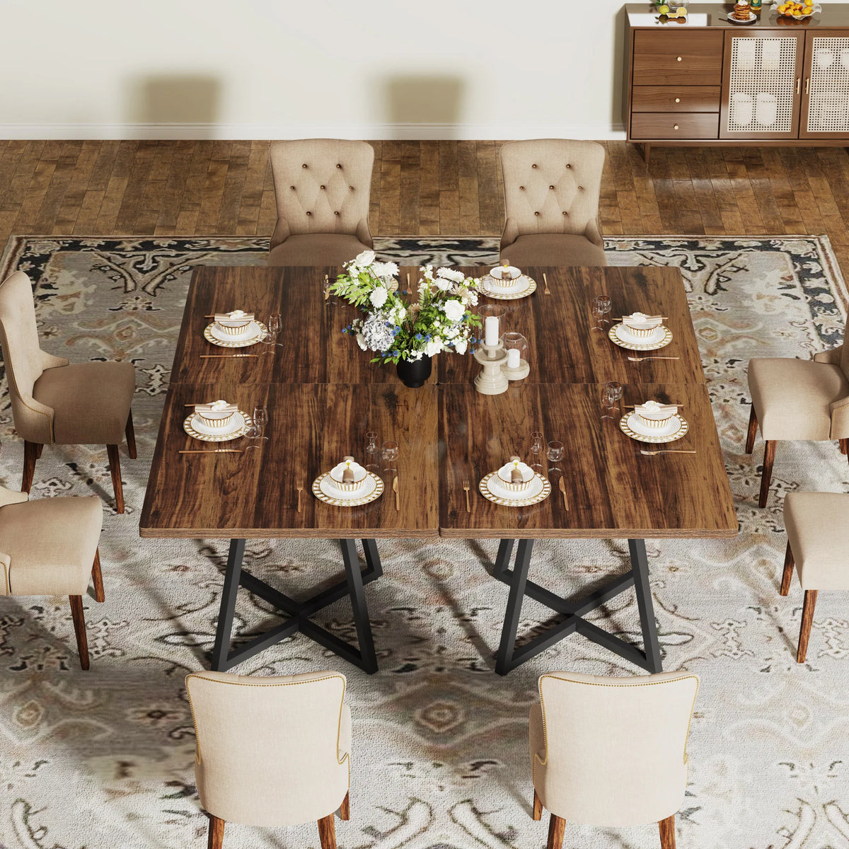 Tribesigns Square Dining Table for 4, 31.5