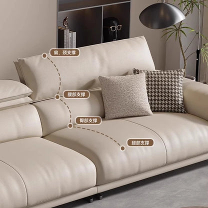 Decoration Genuine Leather Italian Living Room Sofa Luxury Lounge Designer Minimalist Sofas home Modern Family Muebles Furniture
