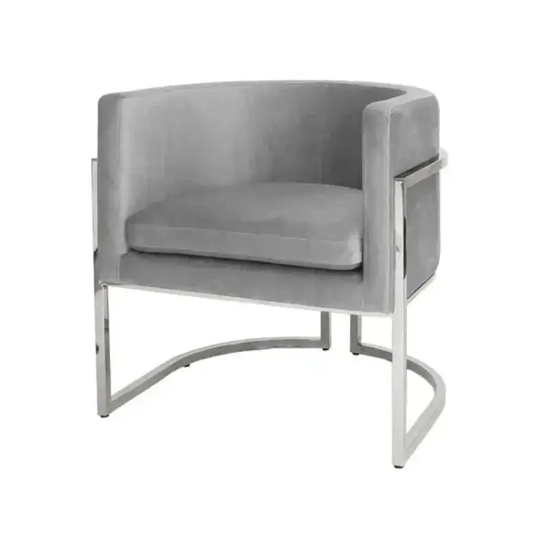VIP7 Chinese Style Simple Stainless Steel Velvet Dining Chair Luxury Hotel Restaurant Villa Armrest Dining Chair