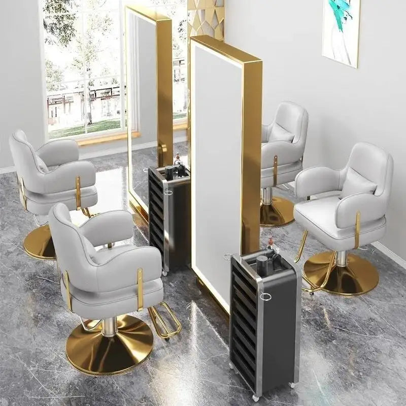 Style Durable Hair Salon European Barber Chairs Hairdressing Chair Dressing Room Back Armchair Recliner Cabeceros Furniture