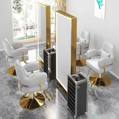 Style Durable Hair Salon European Barber Chairs Hairdressing Chair Dressing Room Back Armchair Recliner Cabeceros Furniture