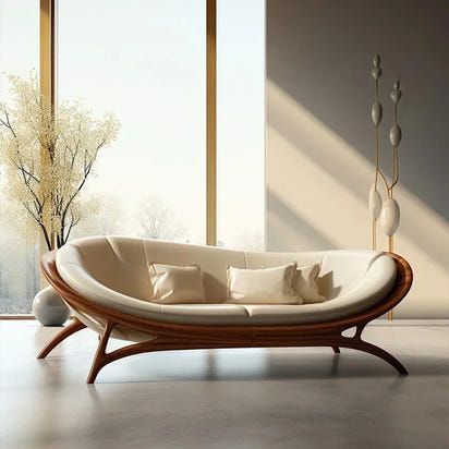 a3813  New Chinese-style solid wood sofa living room modern simple small apartment leather recliner sofa lazy chair