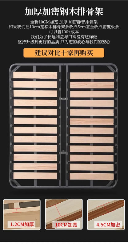 Luxury Upholstered Bed Upholstered Queen Size Minimalist Double Bed French Nightstands Camas De Dormitorio Bedroom Accessories