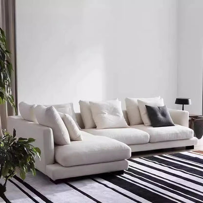 Minimalist fabric sofa tatami wabi-sabi wind combination technology cloth living room princess corner L-shaped combination sofa