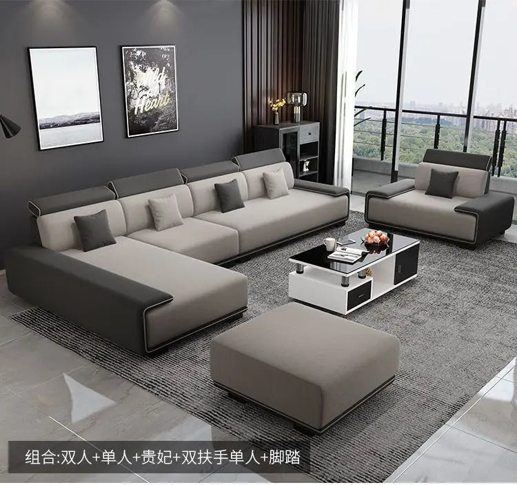 a55 Luxury Sectional Sofas Chaise Longue Bed Italian Modern Sofa Living Room Armchair Muebles Para El Hogar Home Furniture