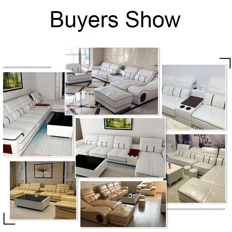Leather Sectional Sofa for Living Room, Massage Recliner, Home Furniture, Modern Style
