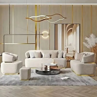 Style Modern Luxury Leather Sofa Set Furniture Genuine Leather Sofa Set for Living Room