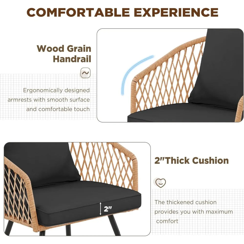 5/7/9-Piece All-Weather Rattan Patio Dining Set with 60