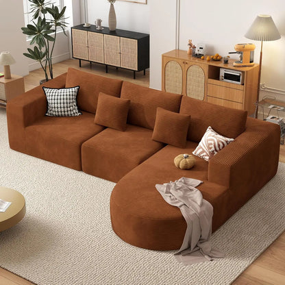 Modular Sectional Sofa L-Shape Deep Seat Comfy Living Room Bedroom No Assembly 1PCS,Customized