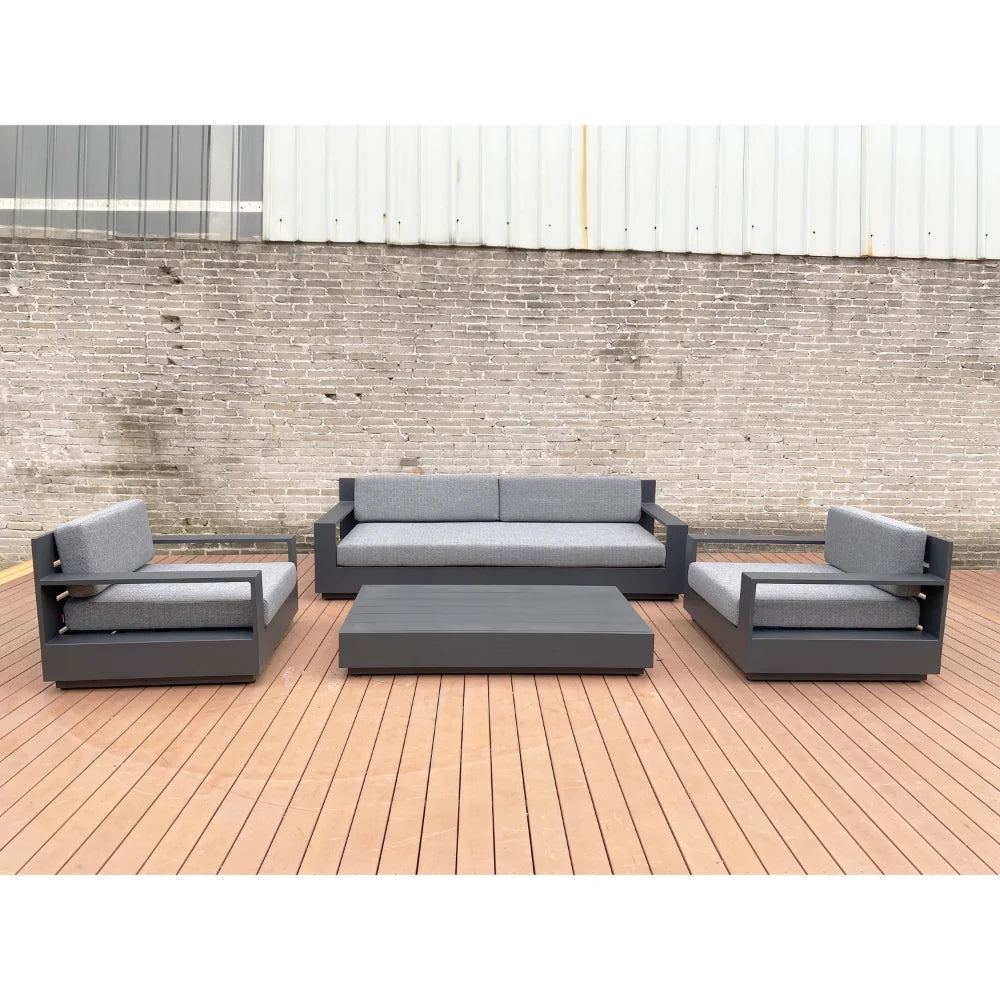 Modern Furniture Sofa Combination Aluminum Frame Outdoor Sectional Sofa Set for Garden Living Room Courtyard