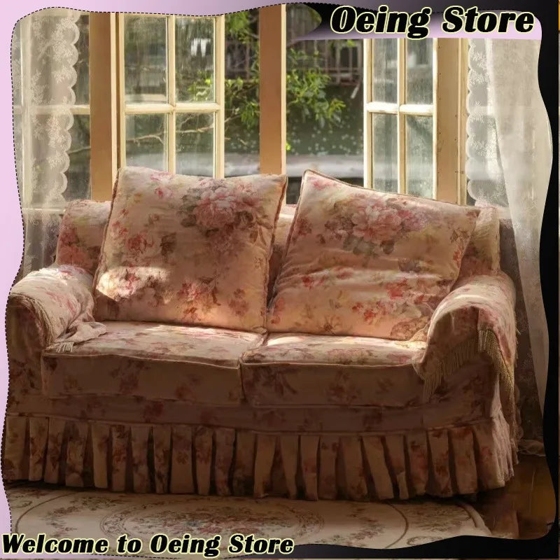 Double Designer Living Room Sofa Europe Floor Romantic Apartment Sofa Elegant Luxury Muebles Para El Hogar Home Furniture