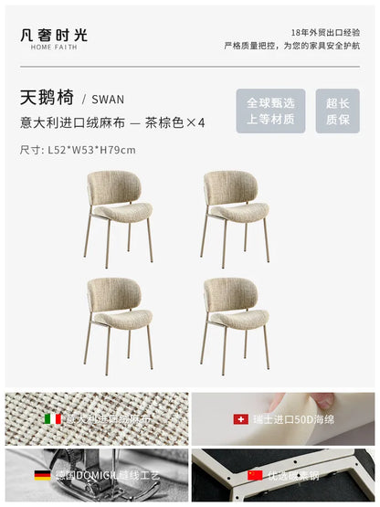 Clear Lounge Dining Chairs Comfortable Bedroom Vanity Dining Chairs Replica Mobile Sillas Para Comedor Postmodern Furniture