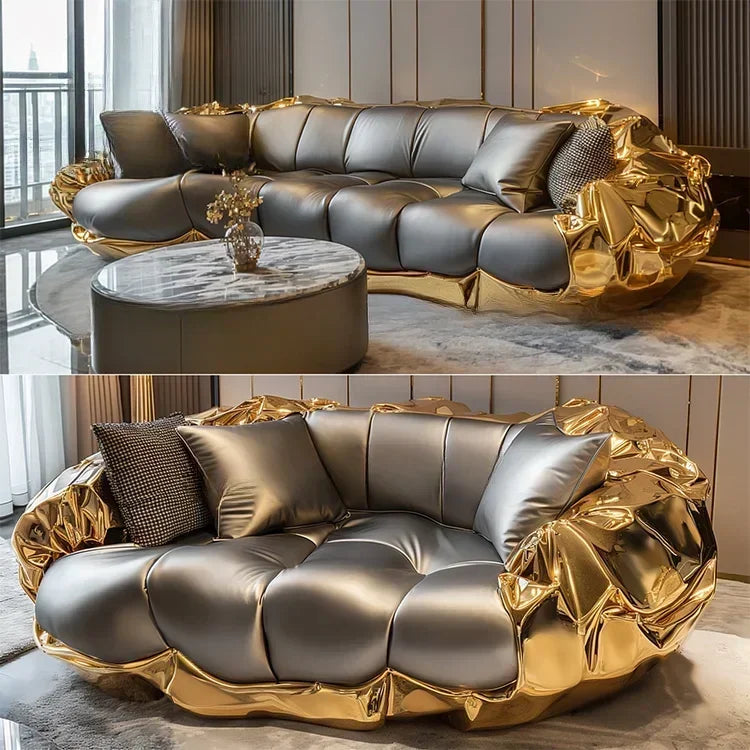 Special Design Living Room Funiture Comfortable Set Leather Black Sofa Hot sales