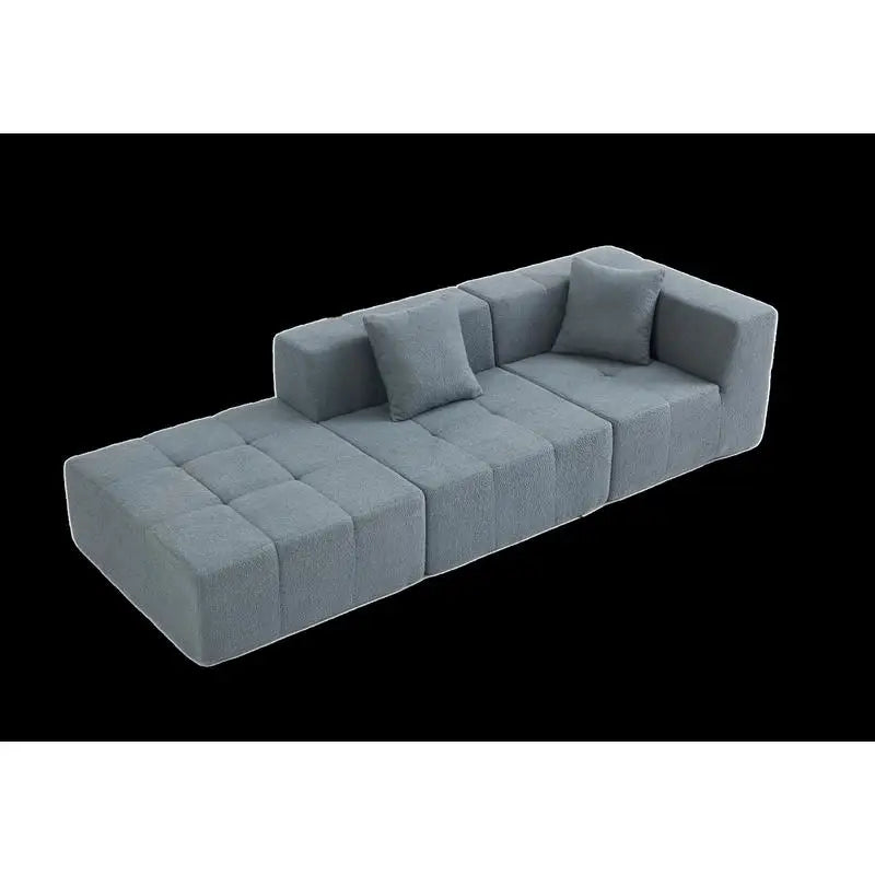 Modern Modular Sectional Sofa Couch, Armless Accent Chair with Removable Back Cushion for Living Room or Apartment,