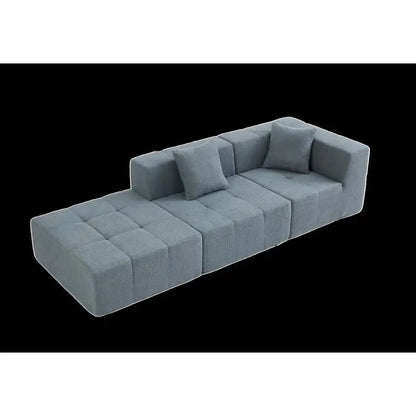 Modern Modular Sectional Sofa Couch, Armless Accent Chair with Removable Back Cushion for Living Room or Apartment,