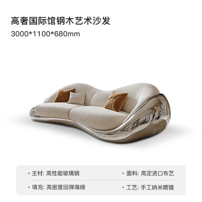 Sofa villa living room light luxury furniture fabric sofa