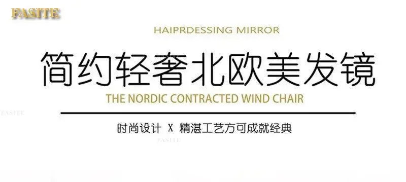 Beauty Barber Shop Mirror Frameless Barber Shop Internet celebrity hair salon