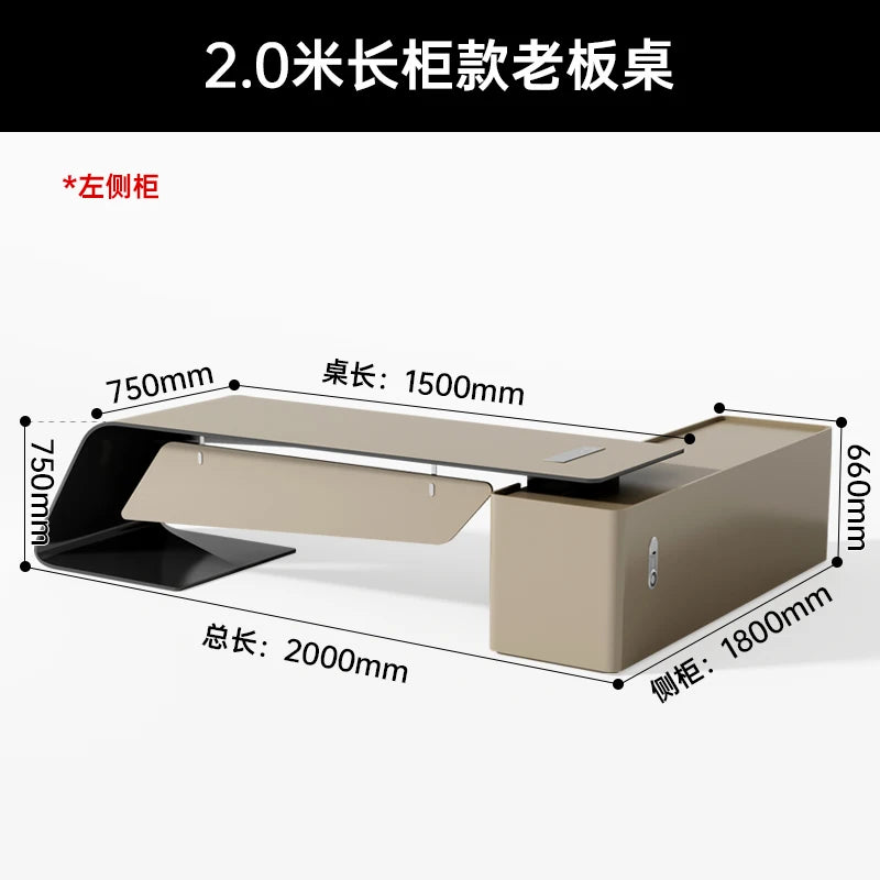 High Quality Boss Office Desk Modern Organizer Storage In Stock Computer Desks Minimalist European Escritorio Oficina Furniture