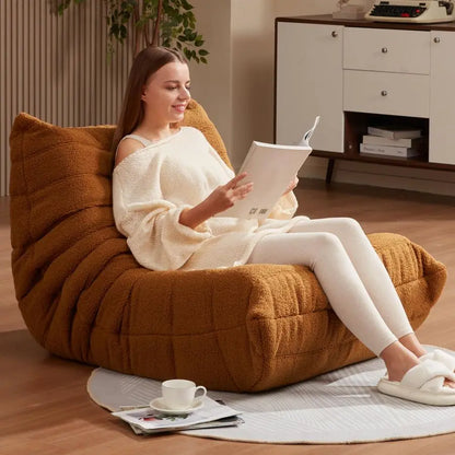 Bean Bag Chairs for Adults Giant Bean Bag Chair Memory Foam BeanBag Chair Bean Bag Sofa with Filler Faux Fur Fireside Beanbags